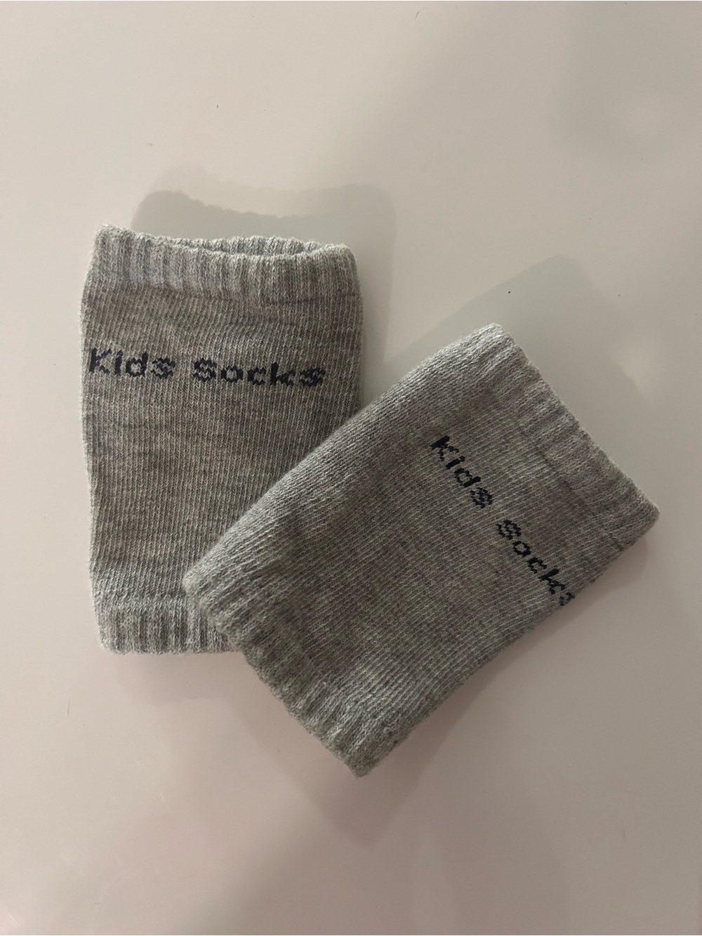 Kids Knee/Elbow Guard Gray Stretchy Socks